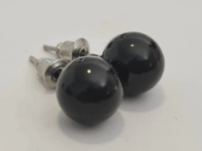 AQA0066 Aros bolas negras 10 mm