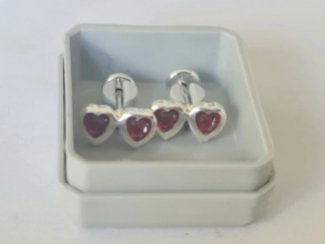 ABRI072 Aros abridores 2 corazones cubics ROJOS