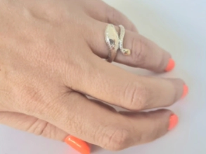 ANI884 Anillo serpiente con dublé
