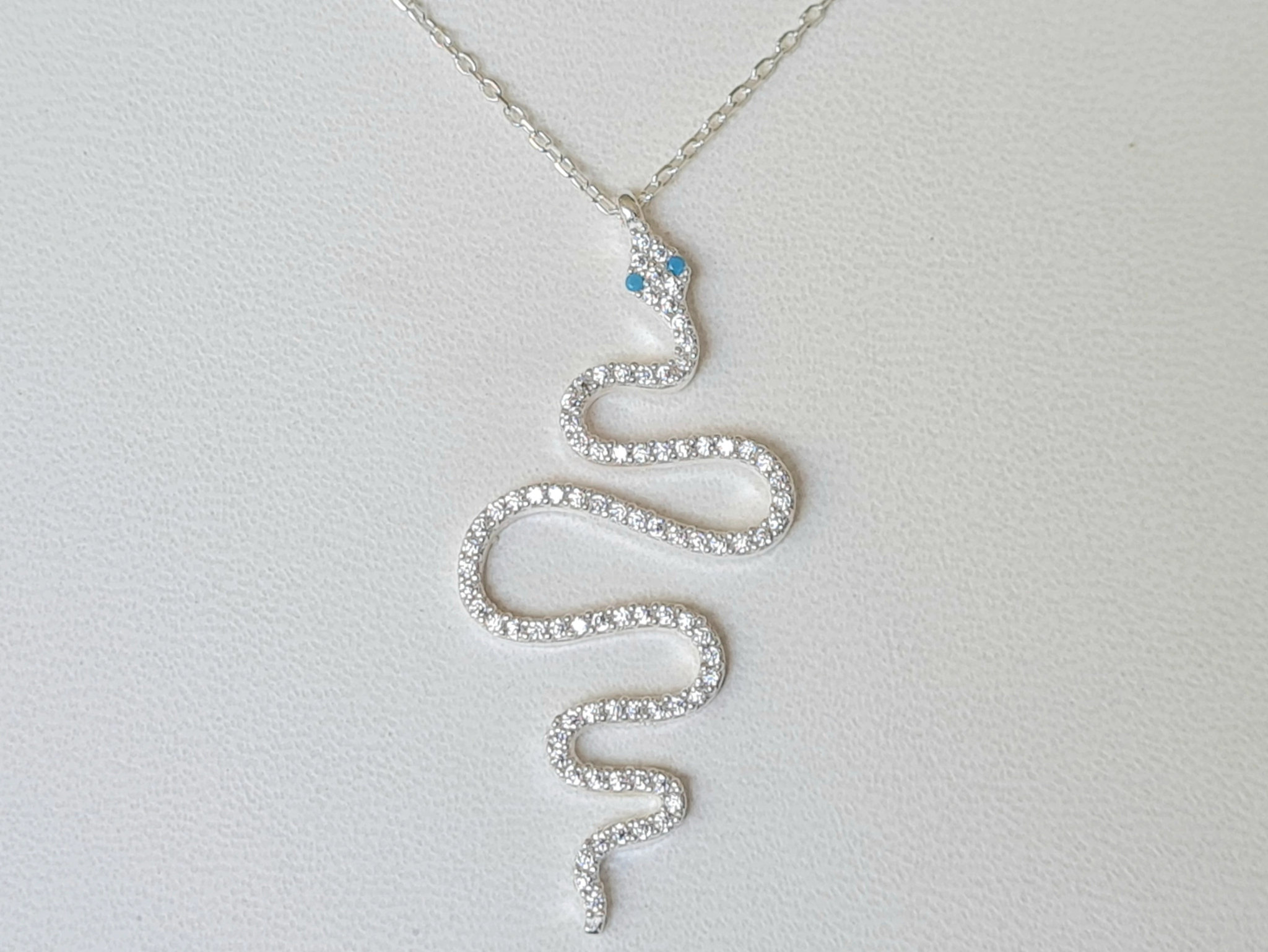 CA973 Cadena con dije serpiente micropav 42+3cm