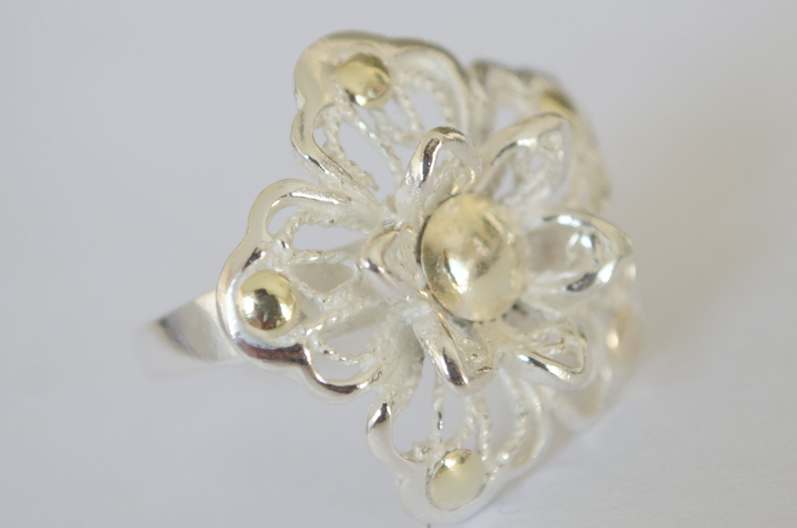 ANI188 Anillo flor con dubl - 