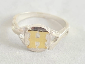 ANI989 Anillo inicial con DUBLÉ - H