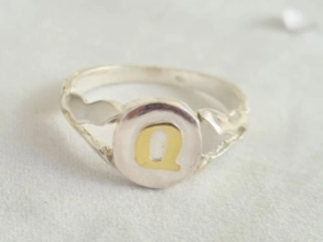 ANI989 Anillo inicial con DUBLÉ - Q
