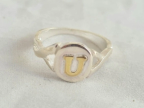 ANI989 Anillo inicial con DUBLÉ - U