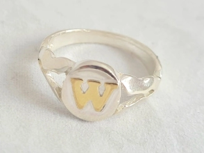 ANI989 Anillo inicial con DUBLÉ - W
