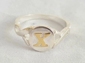 ANI989 Anillo inicial con DUBLÉ -X