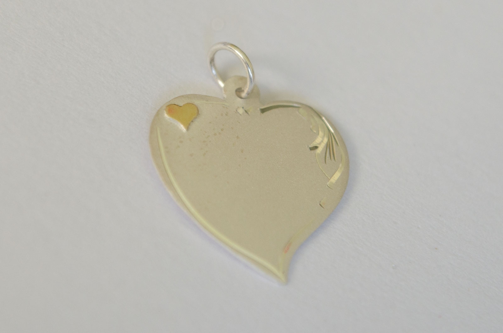 DI176 Dije corazn medalla con corazn dubl - 