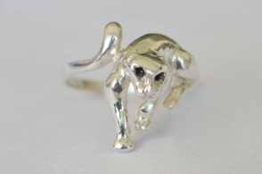 ANI250 Anillo pantera con cubic y dublé - 