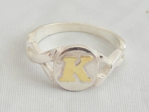 ANI989 Anillo inicial con DUBLÉ K