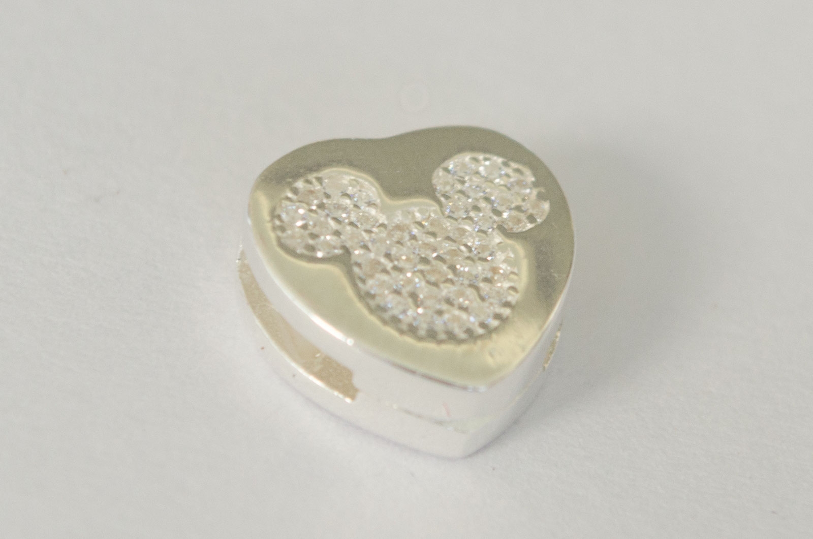 DI351 Dije tipo pandora plana corazn mickey - 