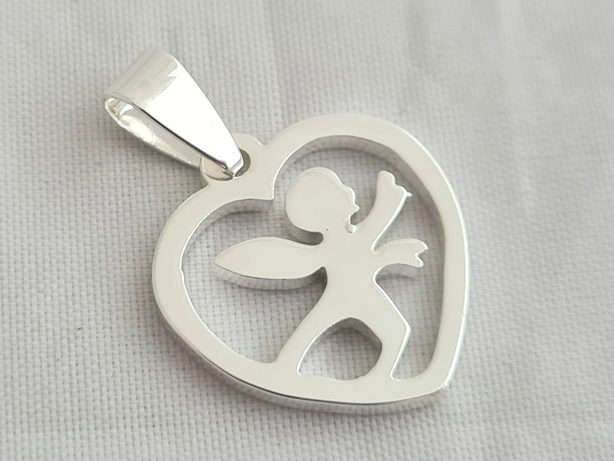 ABD0892 Dije corazn con ngel 2cm