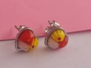 AQA1806 Aros corazones multicolor 