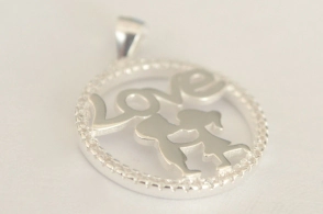 DI331 Dije medalla love micropavé - 