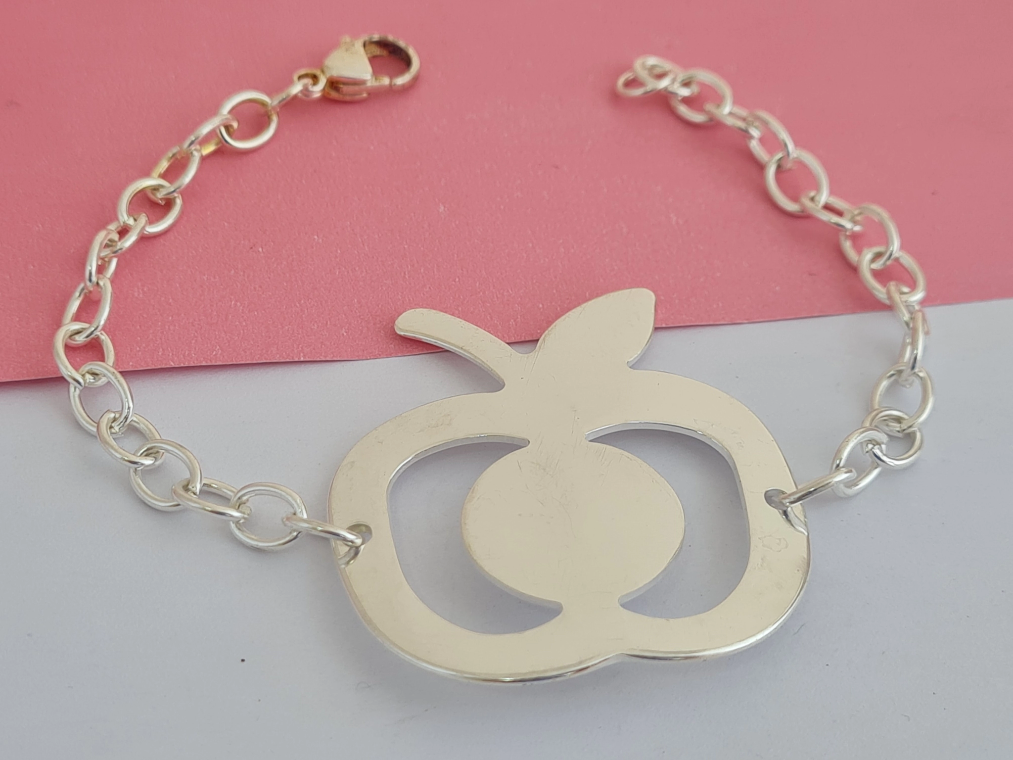 ABP1536 Pulsera tiffany con manzana 21cm