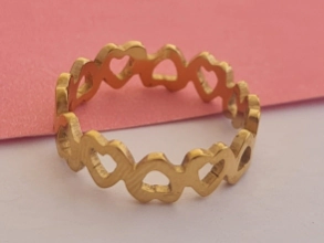ADAN0182 Anillo corazones