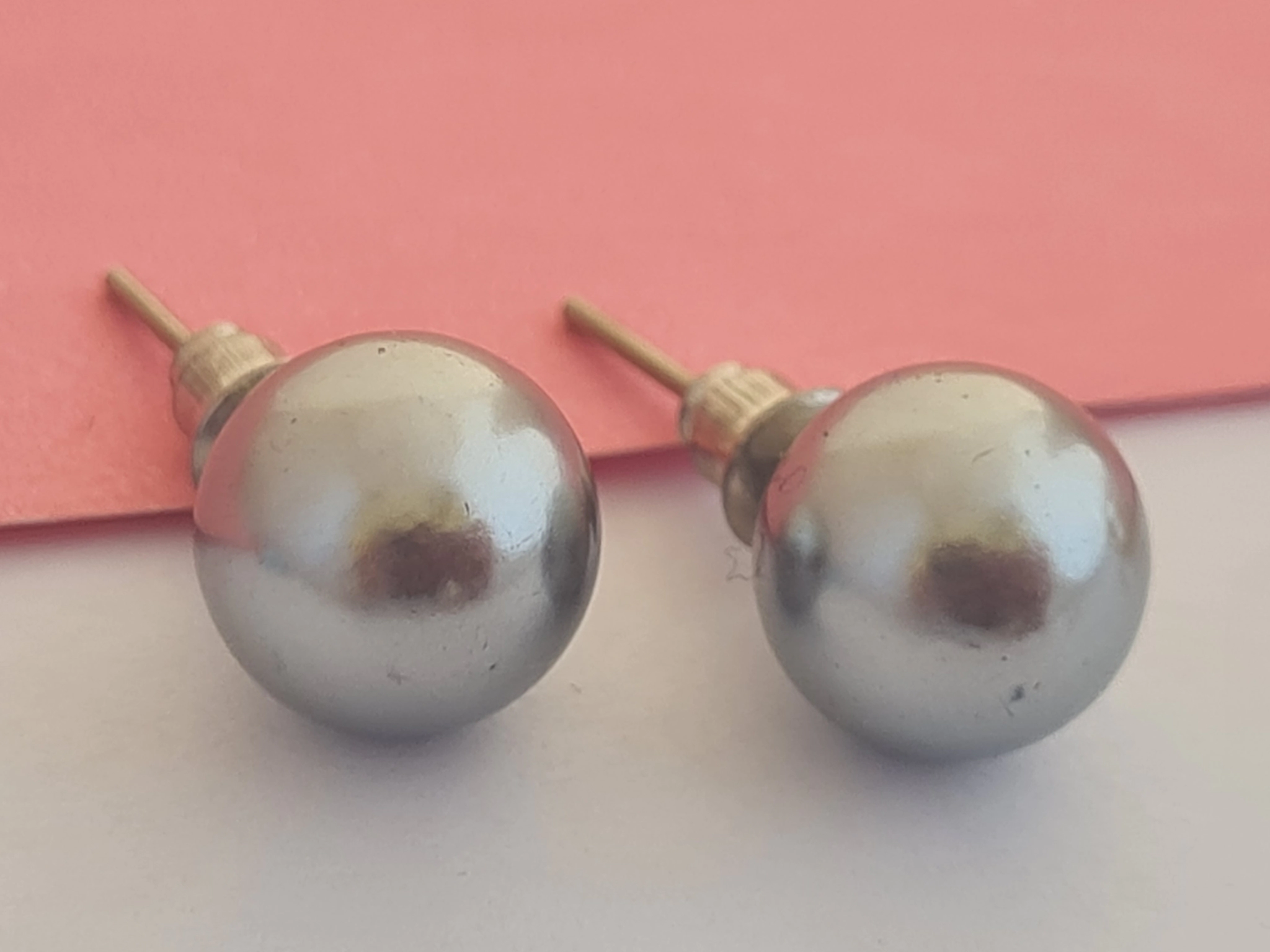 AQA1822 Aros perlas 1 cm PLATEADO