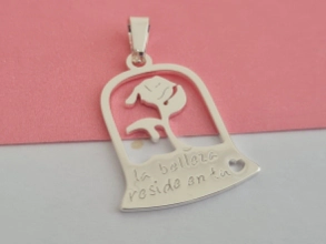 ABD0987 Dije rosa 1.9x3cm