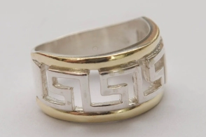 ANI1185 Anillo líneas caladas con dublé - 