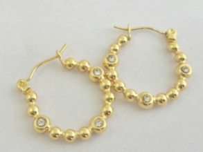 ADA0867 Argolla c/ bolita cubic 2.3 CM