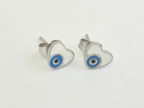 AQA1859 aro ojo turco corazón azul 9mm