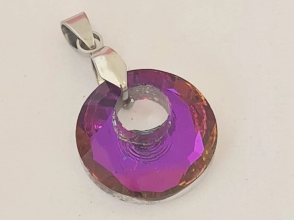 AQD0121 Dije SW violeta circulo 1,8cm