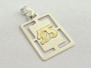 DI628 Dije 15 años rectangular con dublé 1.5cm 