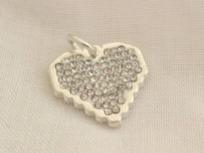 ABD1036 Dije corazón cubics 2cm