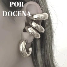 A-FAN0034 X DOCENA 6 cuff+6pin PLATEADO FANTASIA 