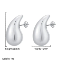 AQA0001 Aros DROP GOTA ACERO chico