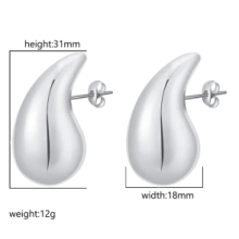 AQA0002 Aros DROP GOTA ACERO grande