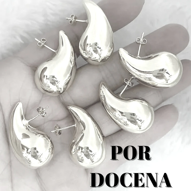 AQA0003 x DOCENA DROP GOTA PLATEADO 6CH+6 GRANDES