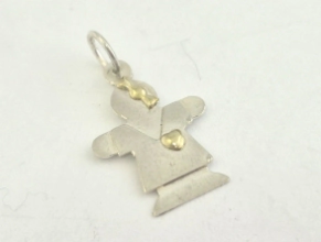 DI671 Dije nena corazón con dublé 2cm largo
