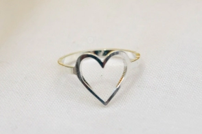 ABAN1698 Anillo coraz&oacute;n simple