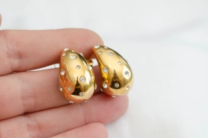 ADA0939 Aros gotas con cubics 1.5cm