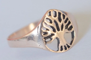 ANI298 Anillo laminado oro árbol vida - 