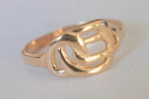 ANI225 Anillo laminado oro nudo - 