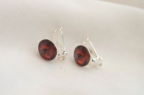 L-AR0255 Aros CLIP A PRESIÓN cristal ROJO