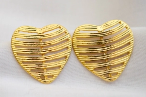 ADA0973 Aros corazón rayas xl 3.2cm