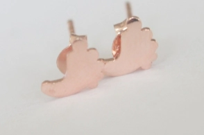 AR039 Aros PLATA ROSÉ pie de bebé - 