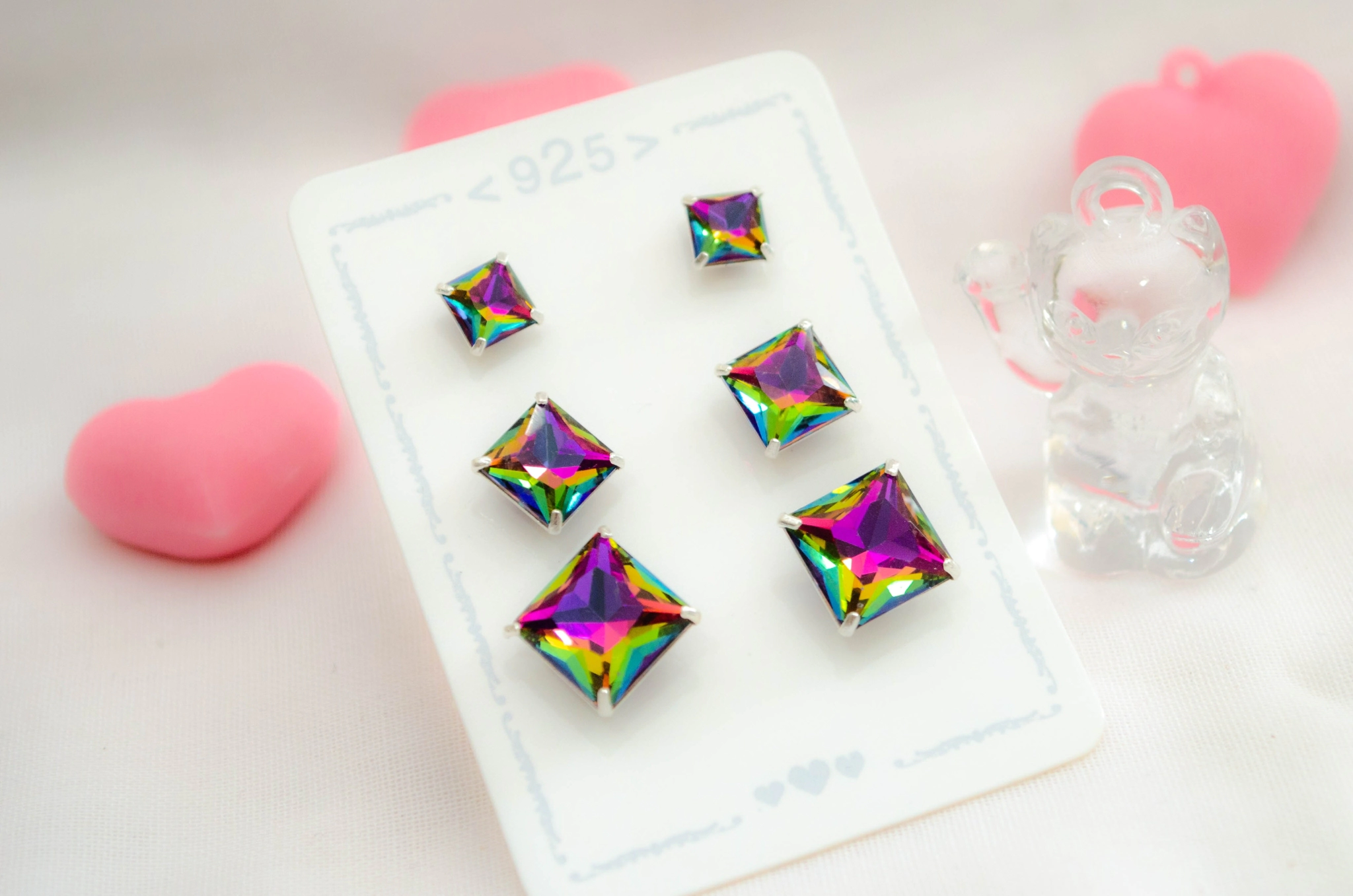L-TRI0009 TRIO cuadrado cristal sw VIOLETA