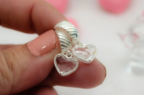 L-AR0280 Argollas líneas con coRAZón 1.2cm 