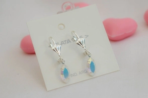 L-AR0378 Aros cierre ingles cristal sw hoja TORNASOL