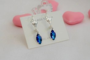 L-AR0378 Aros cierre ingles cristal sw hoja AZUL