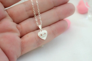 L-CA0022 Cadena 40cm+ corazón ojo