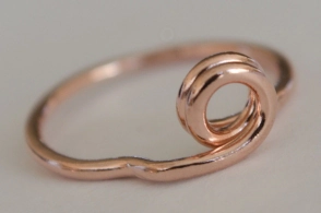 ANI299 Anillo PLATA ROSÉ rulo - 
