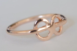 ANI028 Anillo PLATA ROSÉ infinito - 