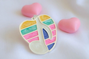 ABD1105 Dije corazón colores