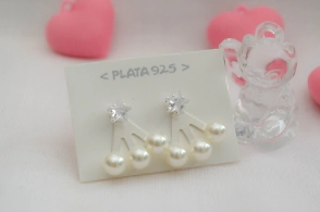 L-AR0285 Aros abanicos cubic perlas