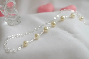 L-TO0010 Tobillera perlas 26cm