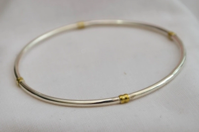 PU1239 Pulsera esclava con duble 6.5cm dimetro